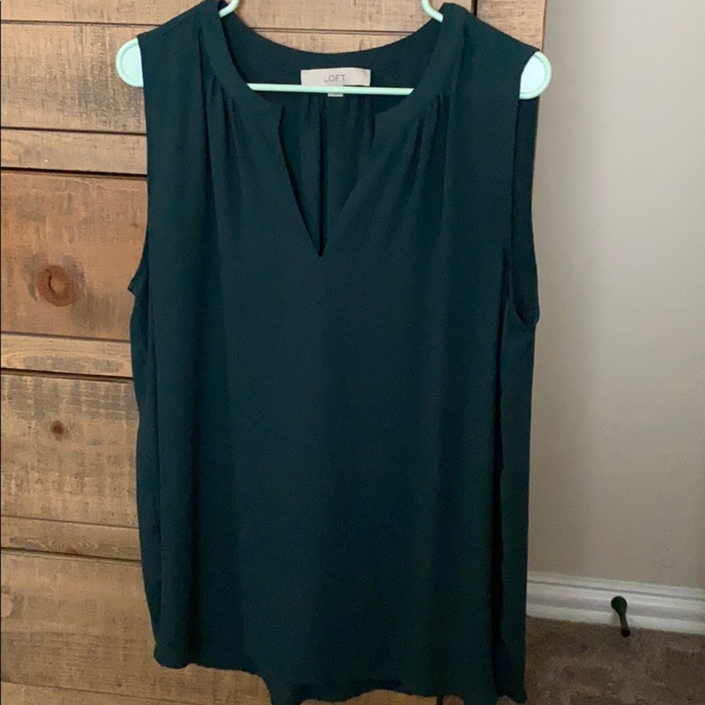 Women’s Dark Green Sleeveless Blouse